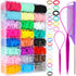 YGDZ Elastic Hair Bands 1500pcs Rubber Bands 80pcs Cotton Toddler Hair Ties Colorful Holders