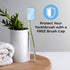 REACH Advanced Design Toothbrush with Toothbrush Cap, Angled Neck, Medium Bi-Level Bristles, Contoured Handle, Tongue