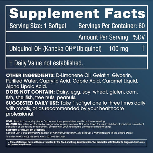 ProHealth Ubiquinol CoQ-10 100 mg - 60 Softgels