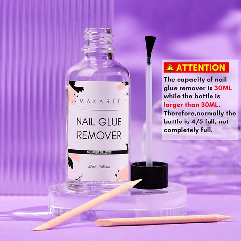 Makartt Nail Glue Remover for Press on Nails, 30ML Easy Removal Debonder for Nail Tips