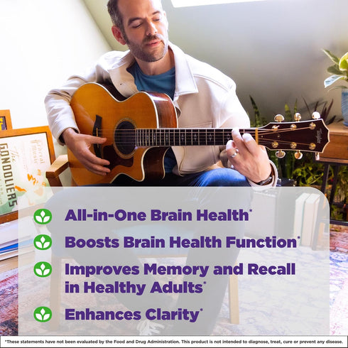 Natrol Cognium Complete Dietary Supplement for Brain Health, 60 Capsules, 30 Day Supply for Adults