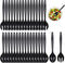 Leooomap 32-Piece Pack of Large Plastic Spoons and Forks Set, 16 Spoons &