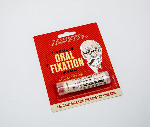 Sigmund Freud's Oral Fixation Lip Balm Tube, Eucalyptus Mint Flavored - Cruelty-Free, USA Made