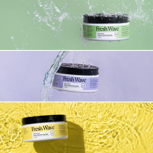 Fresh Wave Lemon Odor Removing Gel, 7 oz, Pack of 3, Natural Plant-Based Odor Eliminator