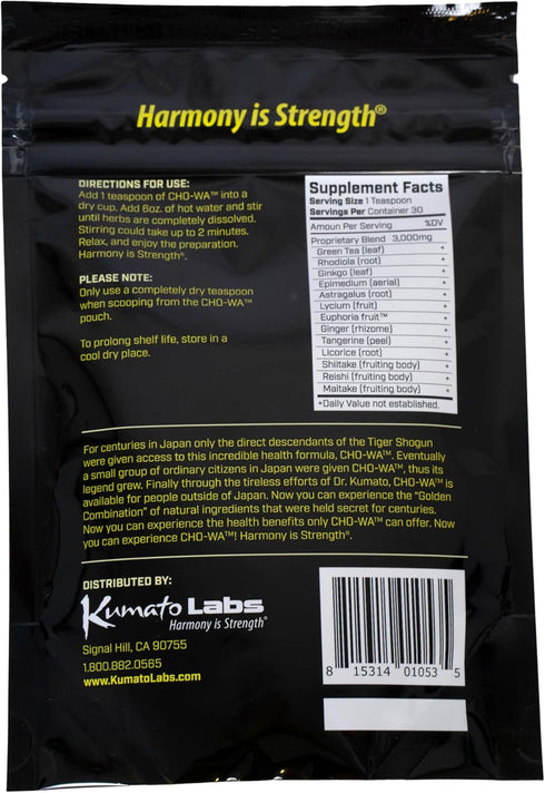 CHO-WA Herbal Tea Original Tiger Shogun Formula Dietary Supplement for Overall Wellness