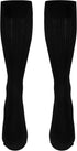 Truform Compression Socks, 15-20 mmHg, Women's Dress Socks, Knee High, Black Rib Knit, X-Large