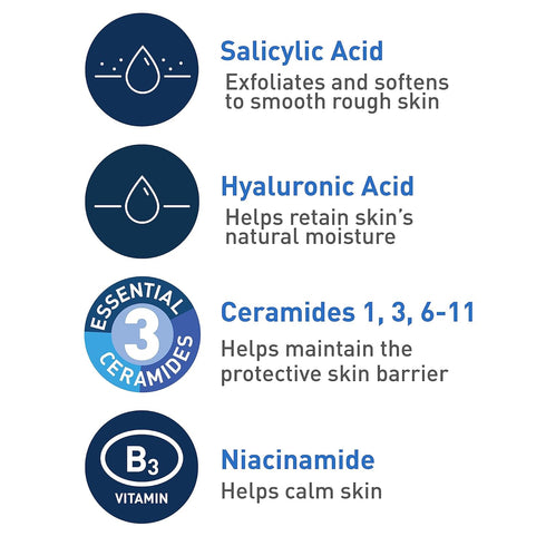 CeraVe SA Cleanser - 16 Ounce | Salicylic Acid Cleanser with Hyaluronic Acid, Niacinamide & Ceramides, Fragrance Free