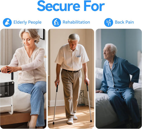 songsoso 300 lb Adjustable Bed Rail for Elderly Adults: Bedside Support for Seniors, Fits KingQueenFullTwin, Heavy-Duty