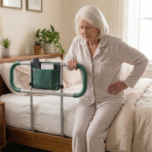 TerseFit 350lbs Extended Bed Cane for Seniors Bed Assist Rails; Safety Bed Rails for Elderly Adults; Bedside Stand