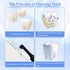 Tooth Polisher Electric Dental Cleaning Kit, Rechargeable with 5 Brush Heads, 4 Speed Modes, LED Light, IPX6 Waterproof