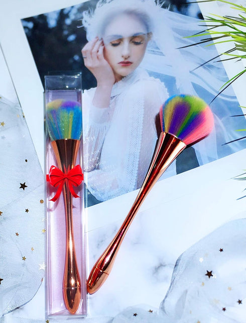 Large Powder Mineral Brush, Foundation Makeup Brush, Powder Brush and Blush Brush for Daily Makeup (5 Colors)