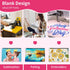 AMADAILY 24Pcs Sublimation Blank Canvas Makeup Bags, DIY Heat Transfer Cosmetic Bags with Black Zipper, 7.87 x 5.7 Inch