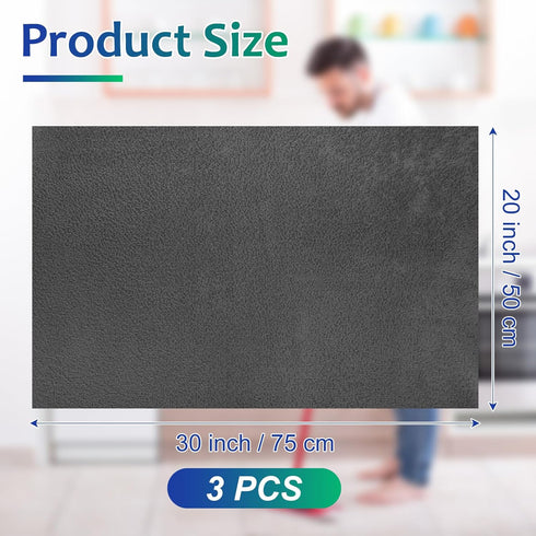 3 Pcs Extra Large Microfiber Cleaning Cloth 30" x 20" Washable Reusable Microfiber Towel Streak Free Lint Free Cloth for Cleaning Home Glass Office Window Bathrooms (Gray) by Newwiee