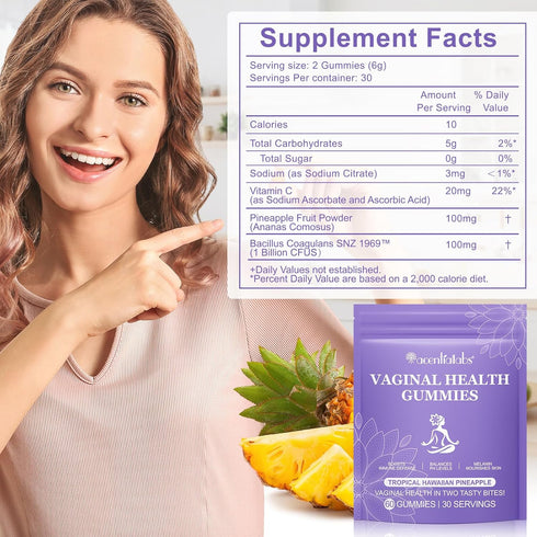 NIFEISHI Gummies, Gummies, 60Gummies Vaginal Probiotics for Women, Vital Source Feminine pH Balance for Women, Premium