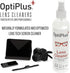 OptiPlus 16oz All Natural Lens and Screen Cleaning Pack, 3 Pack with Lens Wipes and Microfiber Cloth