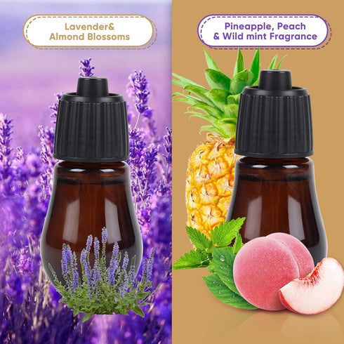 HAPPTWS 3 Settings Essential Oil Diffuser - Waterless Diffuser Timer Battery Powered for Bedroom Yoga Room Toilet Pet