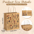 Kolldenn 24 8 3.9 9 6 Pcs Vintage Floral Wildflower Gift Bags Flower Kraft Paper Printed Candy Goodie Bags with Handles