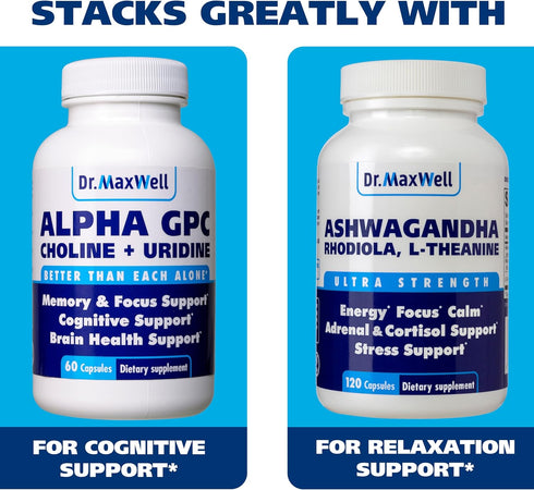 Phosphatidylserine & Bacopa Monnieri Supplement - 300mg, 120 Capsules, Memory Support, No Fillers