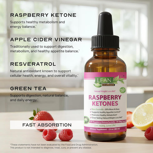 Gummy 60 ml Apple Cider Vinegar Raspberry Ketone Weight Loss Drops, Keto Appetite Suppressant Fat Burner Diet Energy