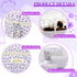 3 Pcs Quilted Makeup Bag - Large Floral Cosmetic Bag, Travel Toiletry Pouch for Women Gifts
