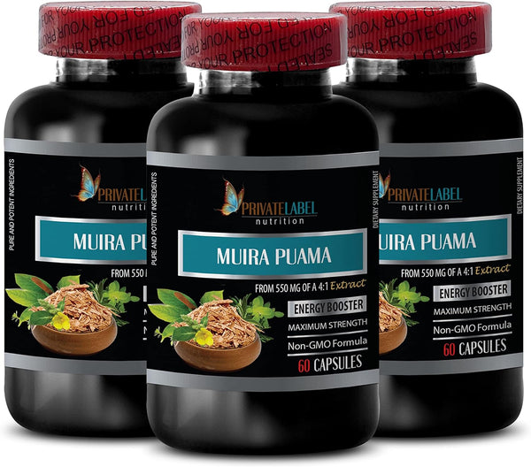 Private Label energy supplements for men - MUIRA PUAMA EXTRACT 2200Mg - MALE ENHANCEMENT