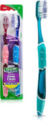 GUM Technique Deep Clean Toothbrush - Soft Full Head for Adults with Sensitive Gums - Extra Fine Bristles, 2ct