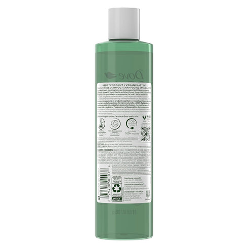 Dove RE+AL Bio-Mimetic Care Shampoo For Breakage-Prone Hair Resist Sulfate-Free Shampoo With Coconut + Vegan Elastin 10oz