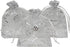 100pcs Sheer Organza Favor Bags for Wedding Baby Shower, Rattan Print Gift Bags, Drawstring Pouches