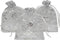 100pcs Sheer Organza Favor Bags - Rattan Print Gift Bags for Wedding Baby Shower, 4x6, Silver