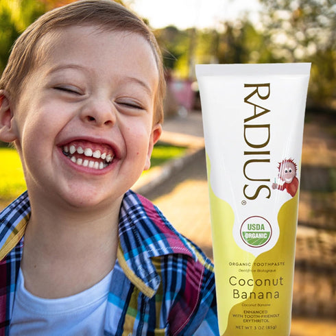 Radius USDA Kids Organic Toothpaste, Coconut Banana, 3 oz (1-Pack)