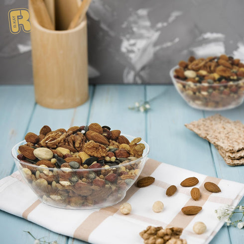 R-kay 10 Oz Clear Plastic Bowls, 50 Pack Disposable Heavy Duty Ice Cream and Dessert Bowls for Party