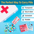 The Pill Bag Gummies 100 Count | Medicine Pill Organizer with Labels for AM/PM | Resealable Disposable Pill Pouches
