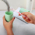 VOCOSTE 2pcs Toothbrush Travel Case, Lightweight PP Holders for Travel Business, Green Blue, 7.68"x2.36"