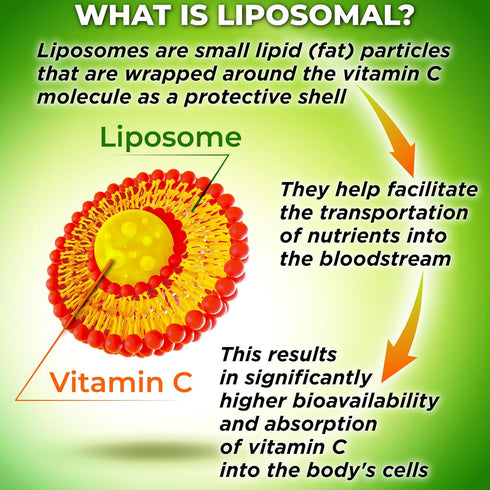 Liposomal Vitamin C Liquid Gel Capsules - 1100mg, Organic Acerola Cherries, Immune Support, 120 count