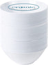 PLASTICPRO White Plastic Organic Party Dessert Bowls, 6 OZ, 50 Count, Premium Heavyweight Disposable Dishes