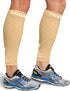 Calf Compression Sleeve for Men Women (2 Pairs) - Footless Compression Socks for Running, Beige/White, Medium