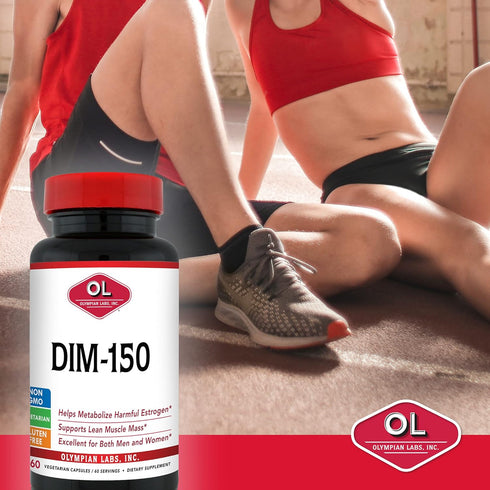 Olympian Labs DIM Supplement 150mg, 30 Capsule Supply for Estrogen Balance, Hormone Relief