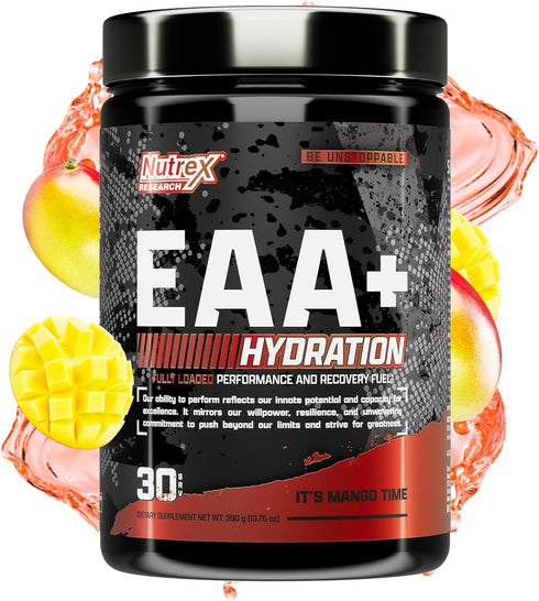 Nutrex Research EAA Hydration, 30 Servings, EAAs + BCAA Powder for Muscle Recovery, Strength, Endurance