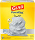 Glad ForceFlex Tall Kitchen Drawstring Garbage Bags, 13 Gallon White Trash Bag, Odor Shield, 120 Count