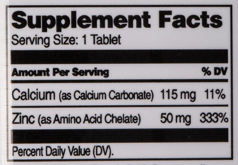 21st Century Zinc 50 Mg (Chelated) Tablets - 110 Count for Daily Nutritional Support.