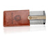 Premium Natural Ox Horn and Sandalwood Beard Comb, Dual-Action, Double Sided with Brown Protective Case
