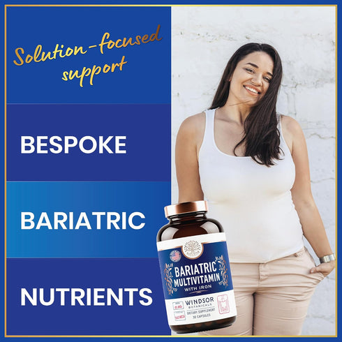 Bariatric Multivitamin with Iron - 45mg Iron Easy to Swallow Vitamins for Women and Men - 30 Caps