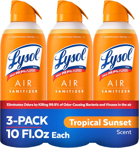 Lysol Air Sanitizer Spray with Bacterial Odor Eliminator for Home & Office,