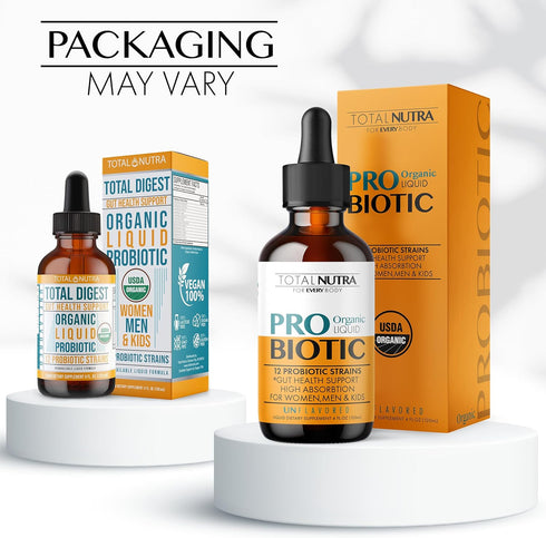 Liquid Probiotic for Women Men & Kids – USDA Organic Acidophilus Probiotic Liquid & Alfalfa Blend – Vegan Probiotic for Gut Health – Dairy, Gluten, Sugar Free & Non-GMO Oral Probiotics