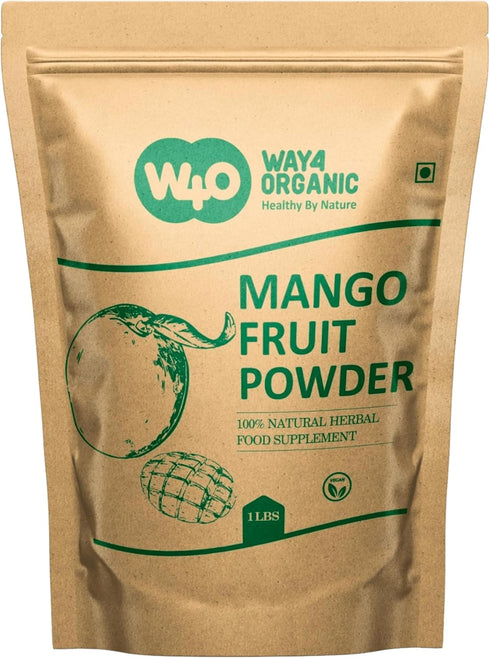 WAY 4 ORGANIC W4O Mango Fruit Powder 1 lb (16 Oz), Air Dried Fresh Whole Fruit