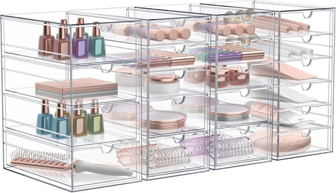 Sorbus Makeup Organizer with 20 Drawers, Acrylic Drawer Organizer for Makeup, Office, Jewelry, and Storage