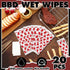 Siifert 250 Summer Pcs Crab Wet Wipes Bulk Barbecue Hand Wipes Individually Disposable Cleaning Wrapped Hands Grill
