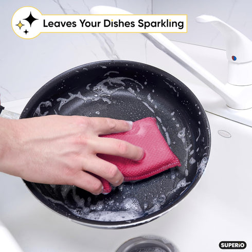 Microfiber Sponge, 9-Pack for Versatile Cleaning