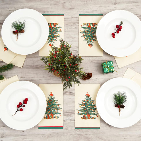 Homlouue 100 3 PCS Christmas Napkins Disposable, Ply Paper Christmas Tree Napkins, Decorative Napkin for Bathroom Home