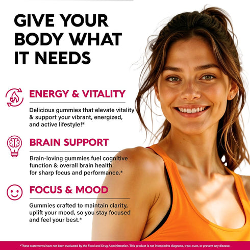 Gummies B12, B1, B2, B3, B5, B6, B7 B9 60 Gummies 2 Vitamin B-Complex for Women & Men - Vitamin & - B Complex